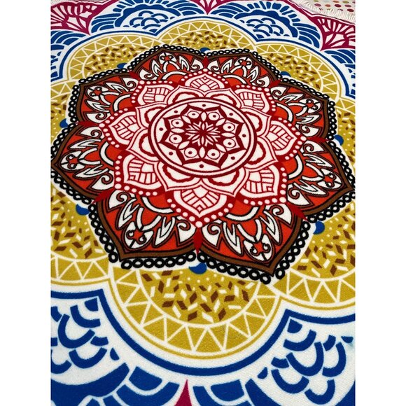 Round Mandala Beach Towel – Multicolor Boho Style – 60” – NWOT - Picture 2 of 4